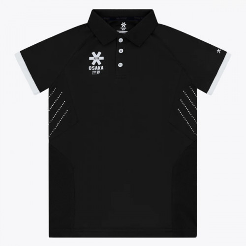 Polo de match Noir Junior Osaka Floqué