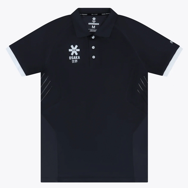 Polo de match Noir homme Osaka floqué