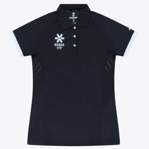 Polo de match Noir femme Osaka floqué