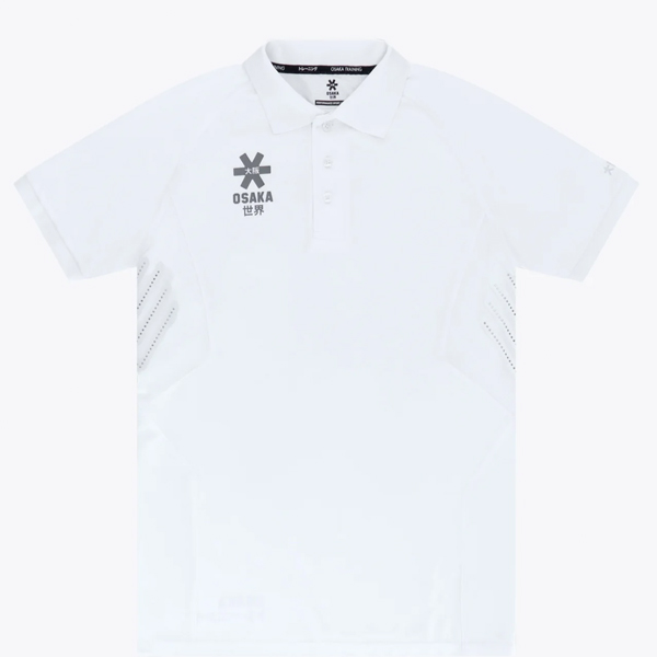 Polo de match Blanc Homme Osaka floqué